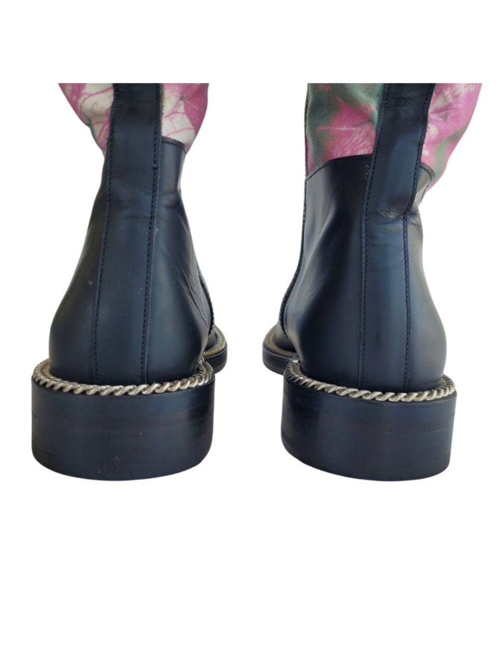 Vintage Y2K No/Studio Botanical Print Tall Boots Italy Sz 42/US Women 11 - Picture 9 of 14